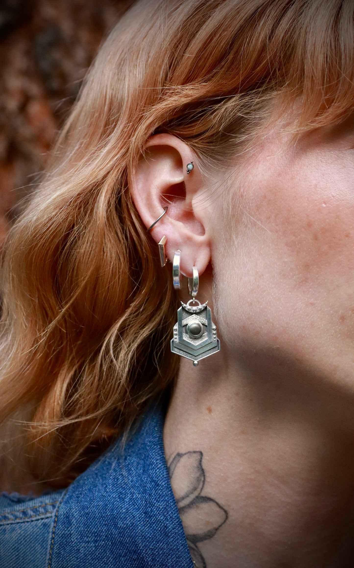 Pyrite Deco Earrings
