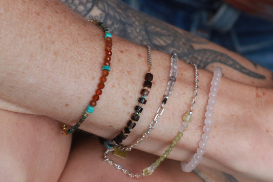 Faceted Rutile Quartz Bracelet