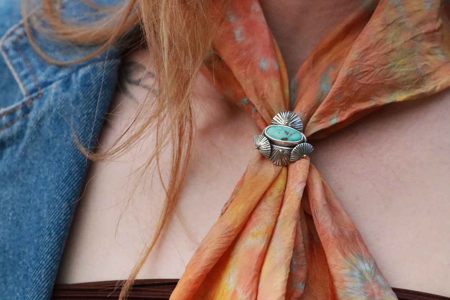 Sun Blossom Turquoise Ring + Bandana Slide