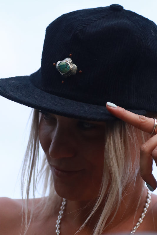 Black Corduroy Hat