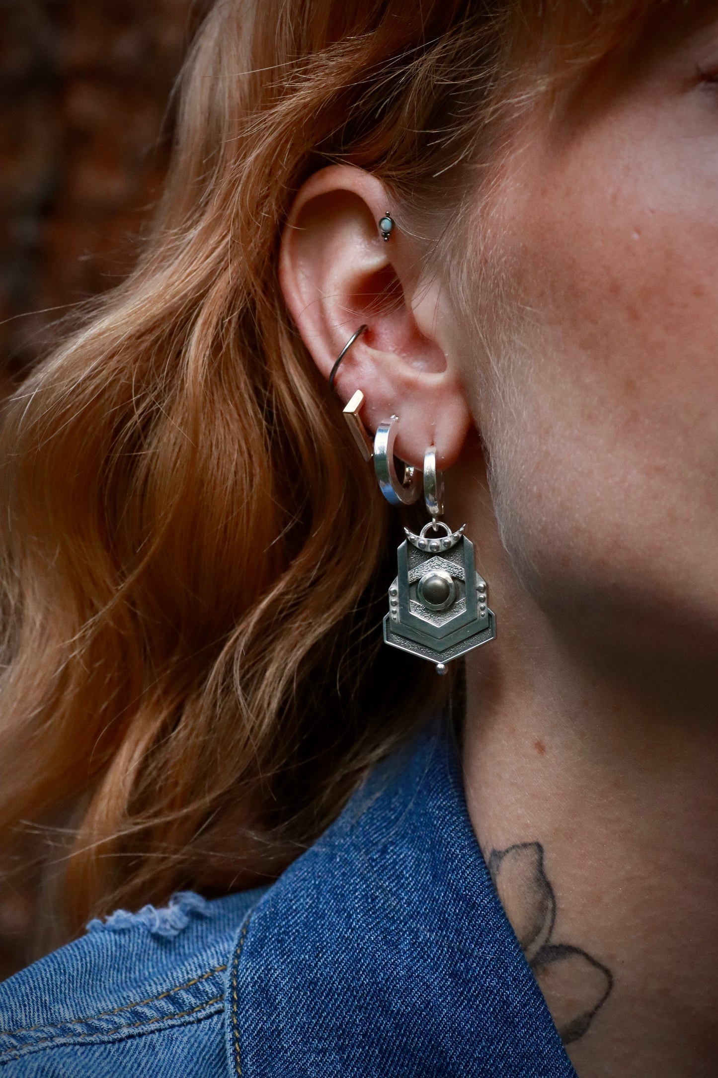 Pyrite Deco Earrings