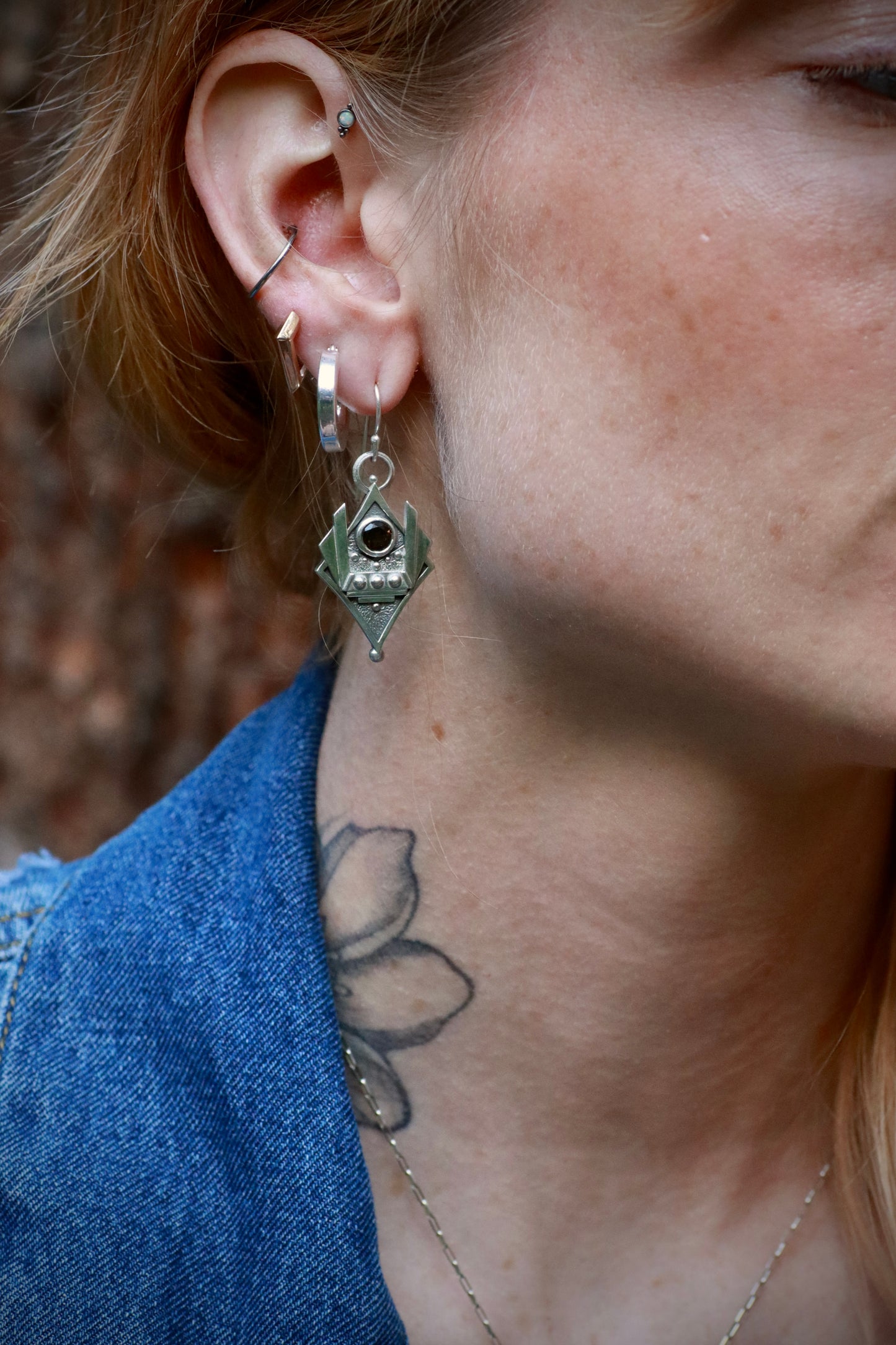 Smokey Deco Earrings