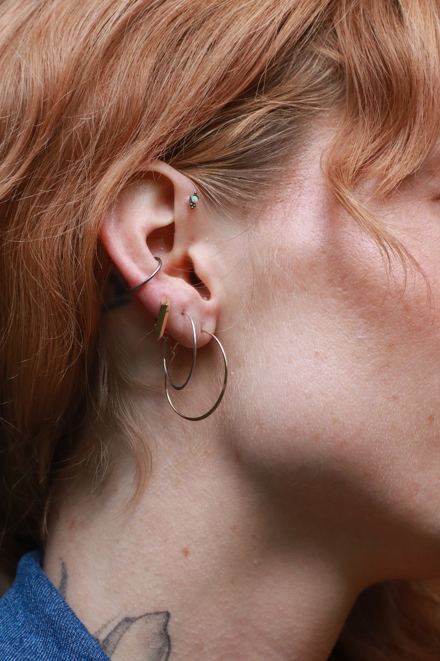 Air-y babe hoops- silver