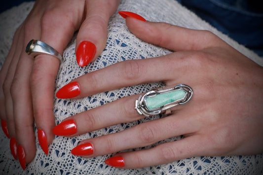 Western Deco Turquoise Ring + Bandana Slide