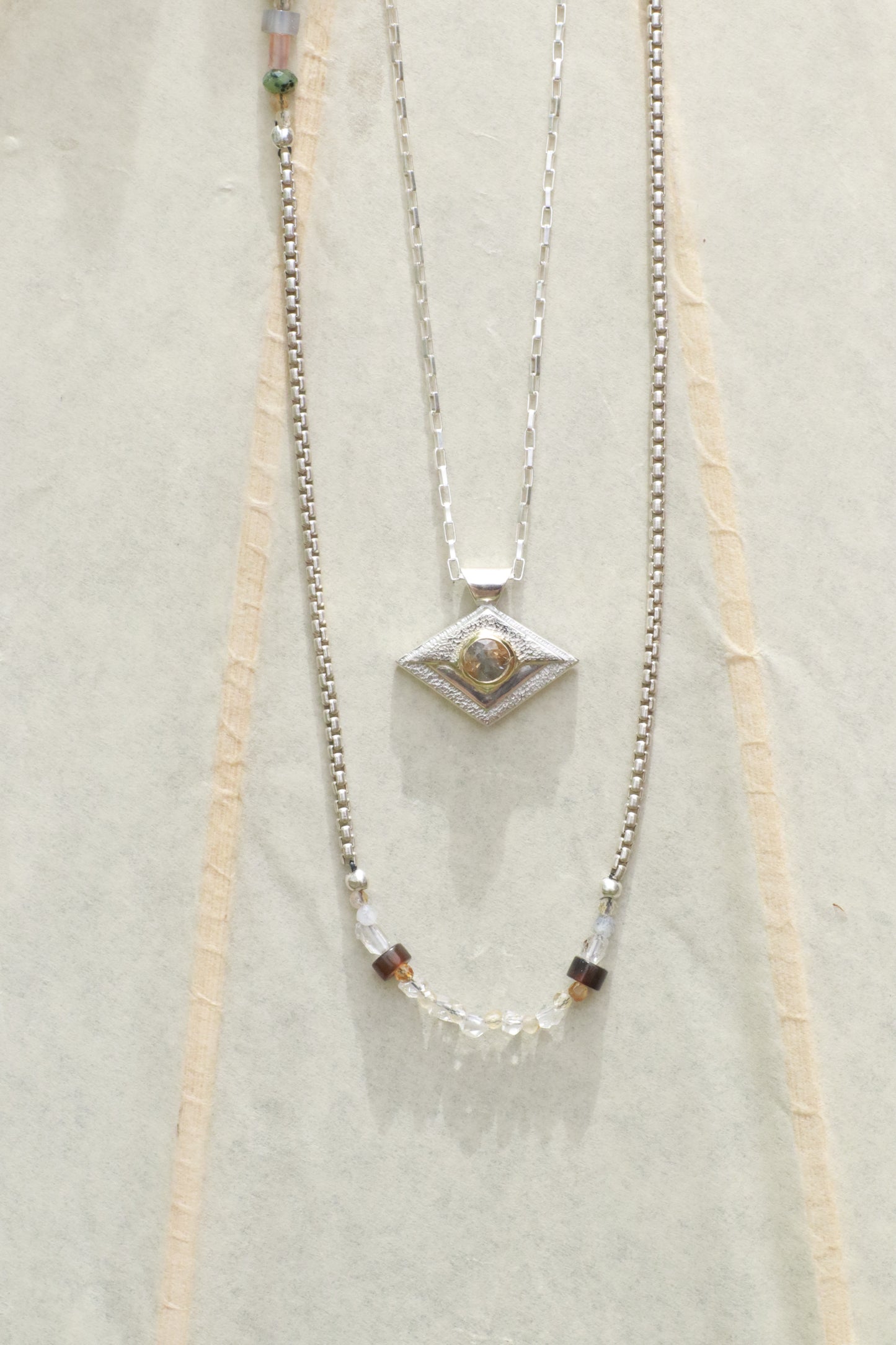 Montana Sapphire Diamond Amulet