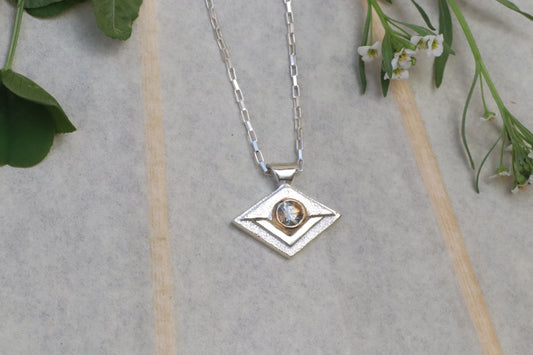 Montana Sapphire Diamond Amulet