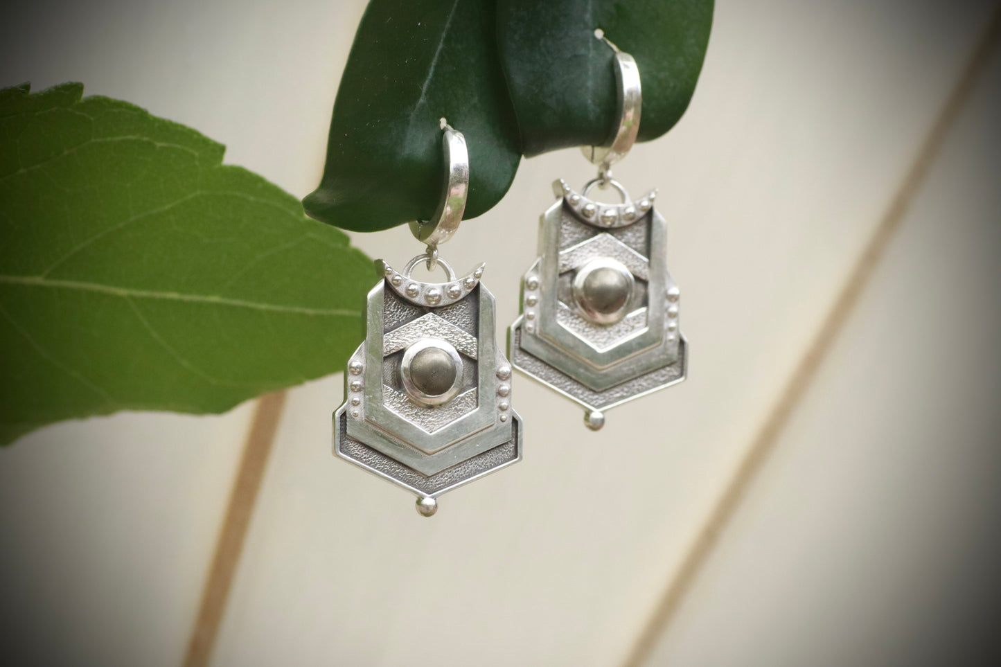 Pyrite Deco Earrings