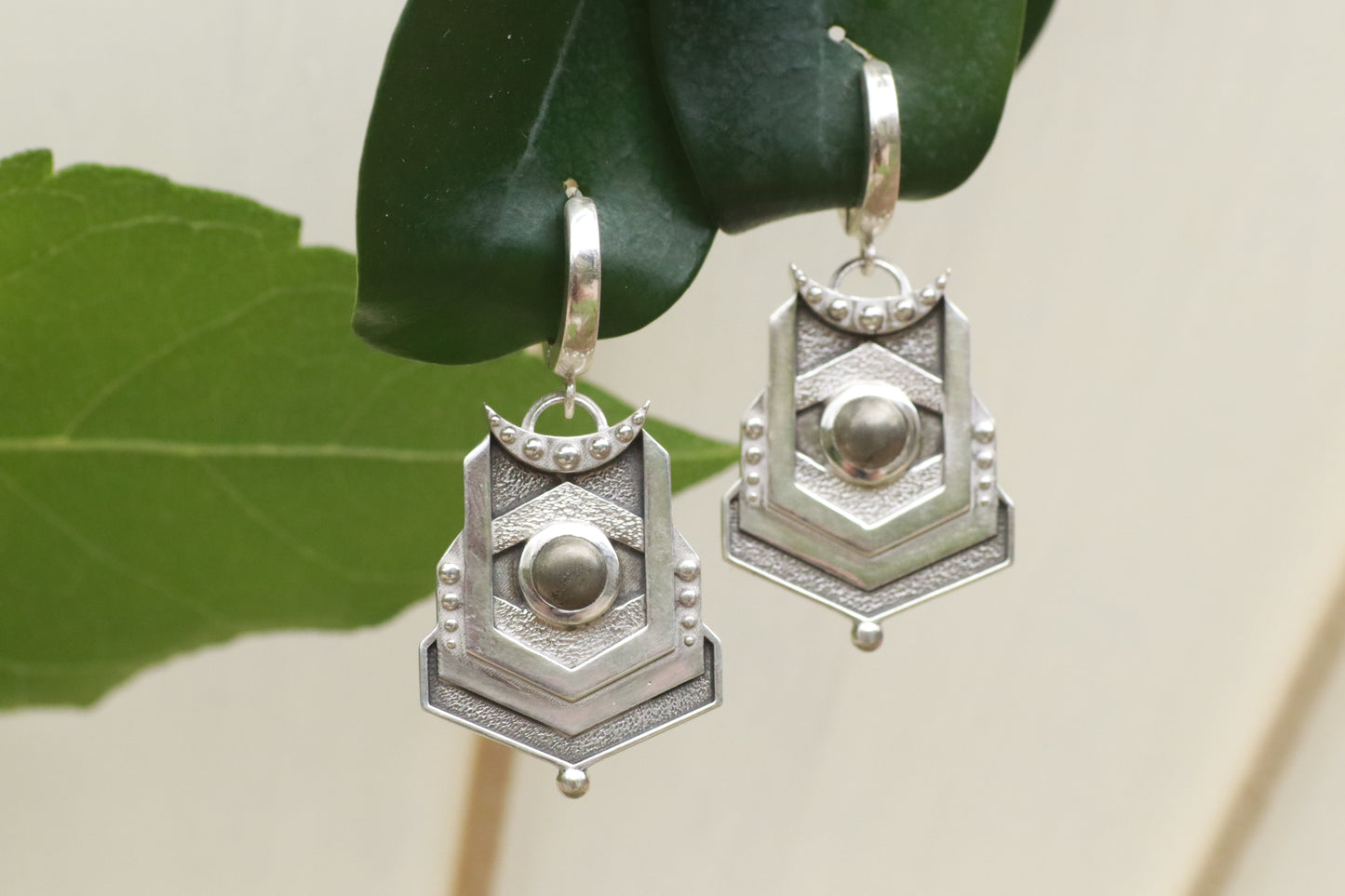 Pyrite Deco Earrings