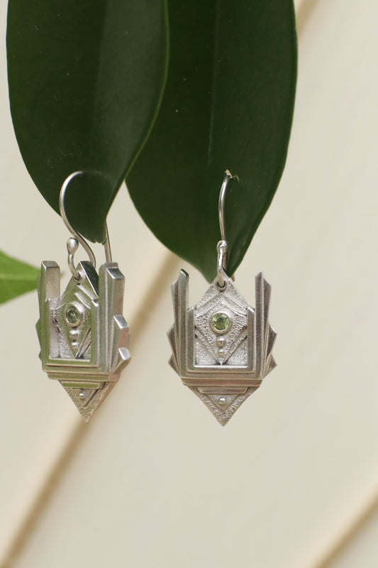Peridot Deco Earrings