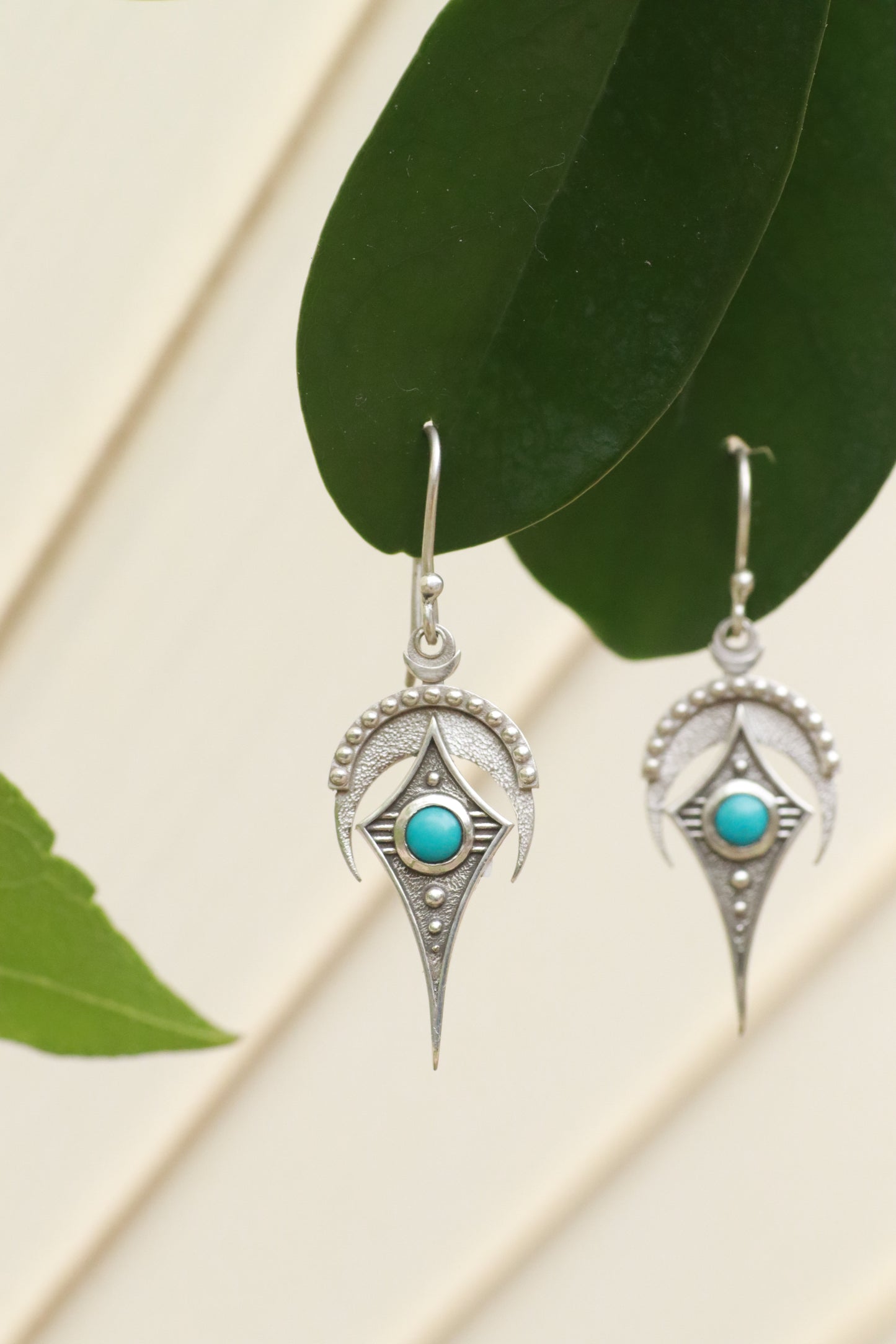 Turquoise Western Deco Earrings