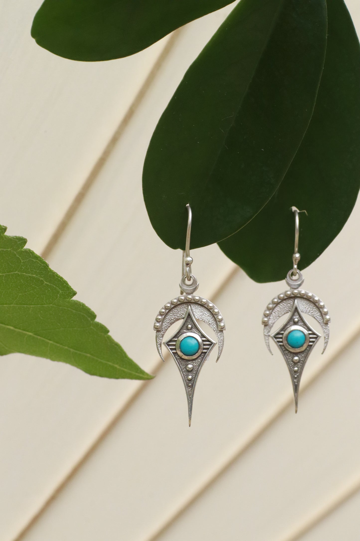 Turquoise Western Deco Earrings