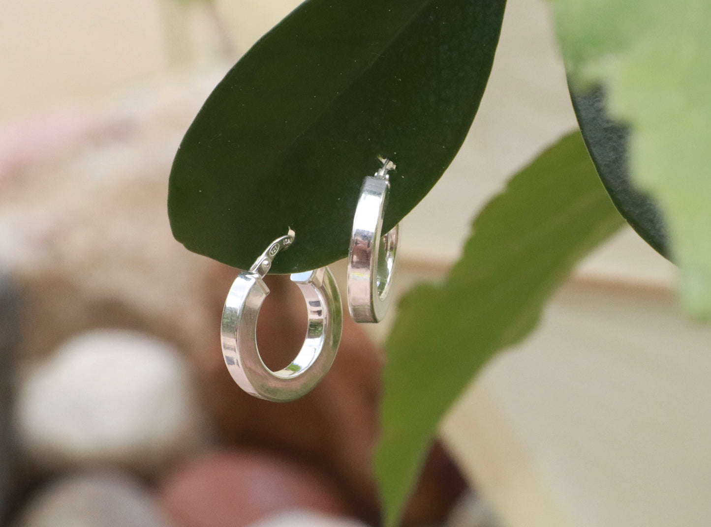 Square Huggie Hoop