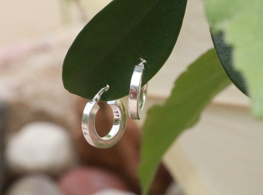 Square Huggie Hoop