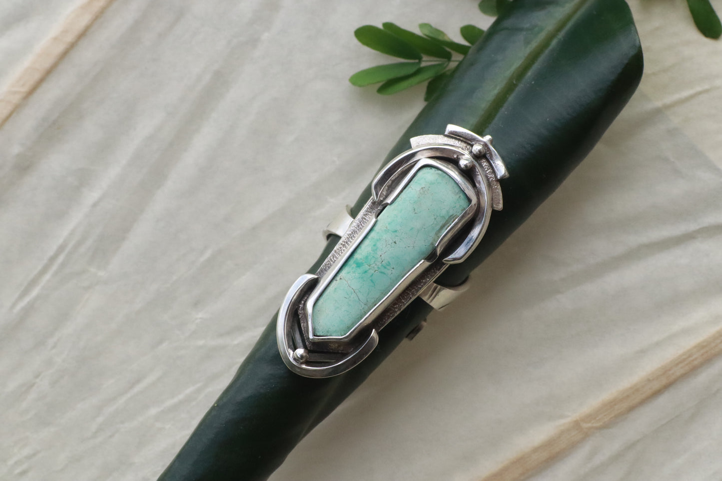 Western Deco Turquoise Ring + Bandana Slide