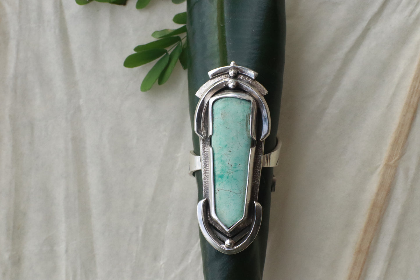Western Deco Turquoise Ring + Bandana Slide