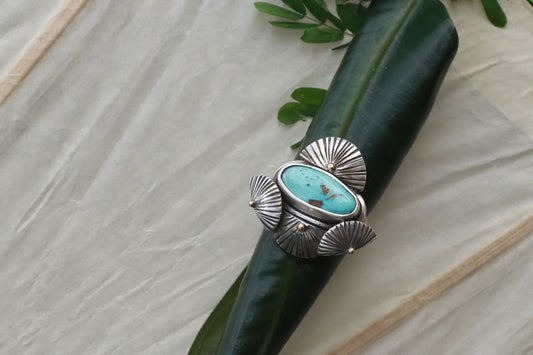 Sun Blossom Turquoise Ring + Bandana Slide