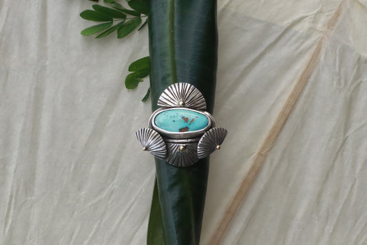 Sun Blossom Turquoise Ring + Bandana Slide