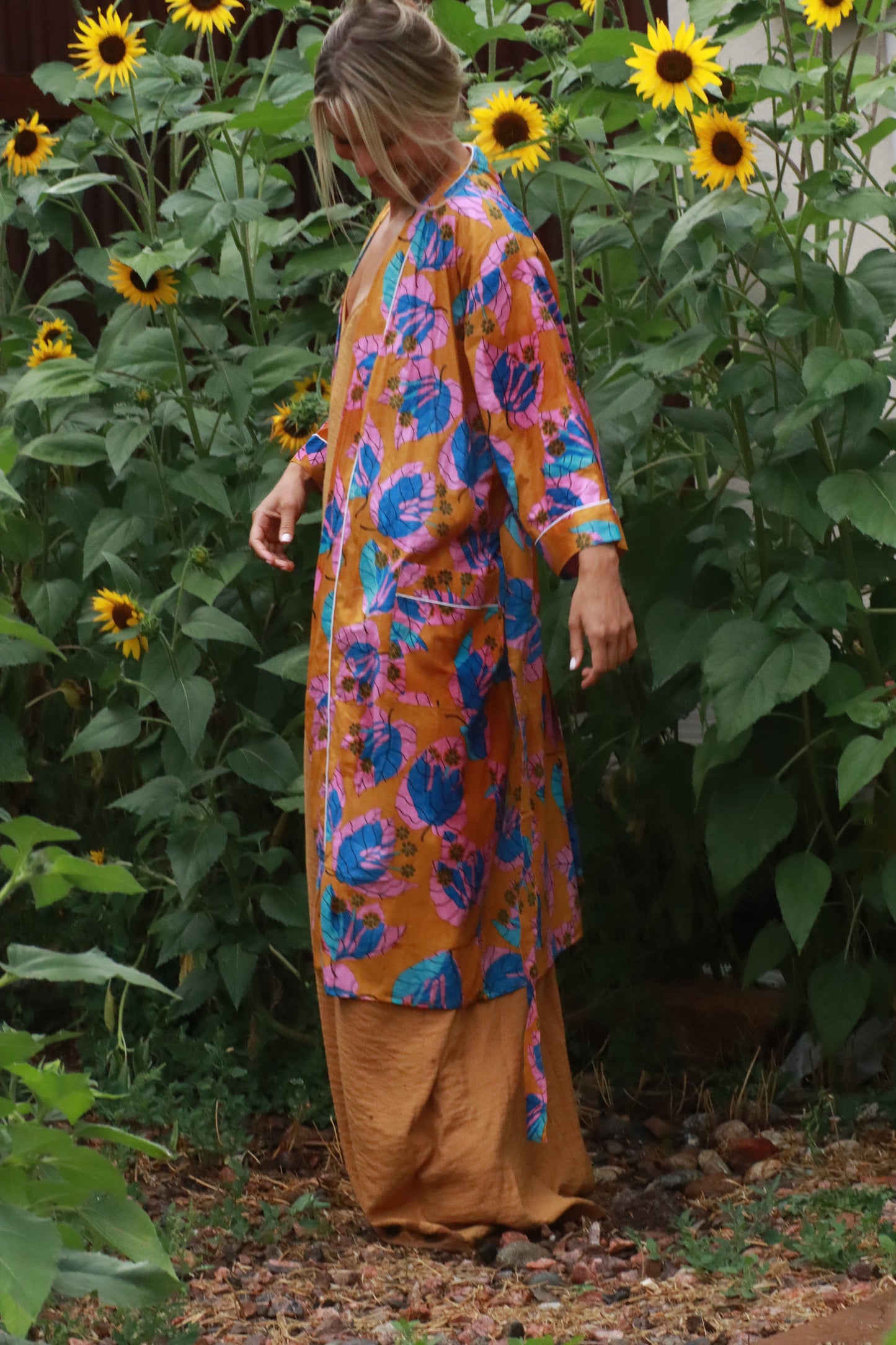 Colorful Block Print Kimono