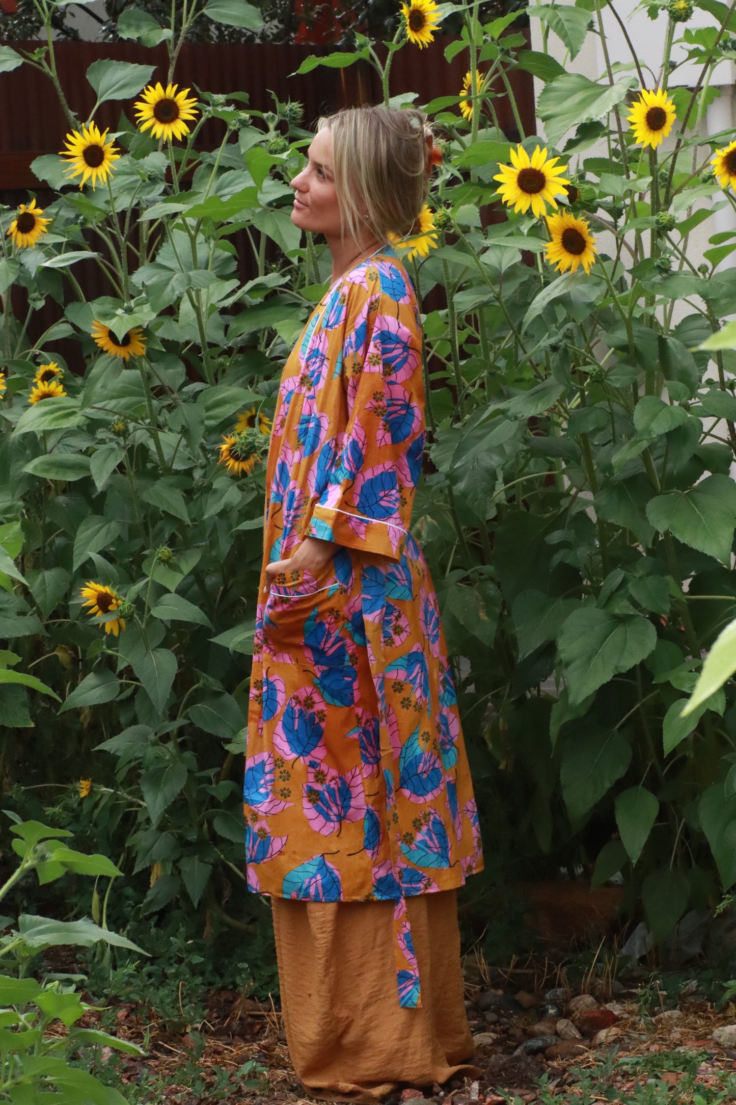 Colorful Block Print Kimono