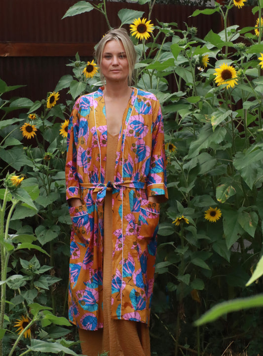 Colorful Block Print Kimono