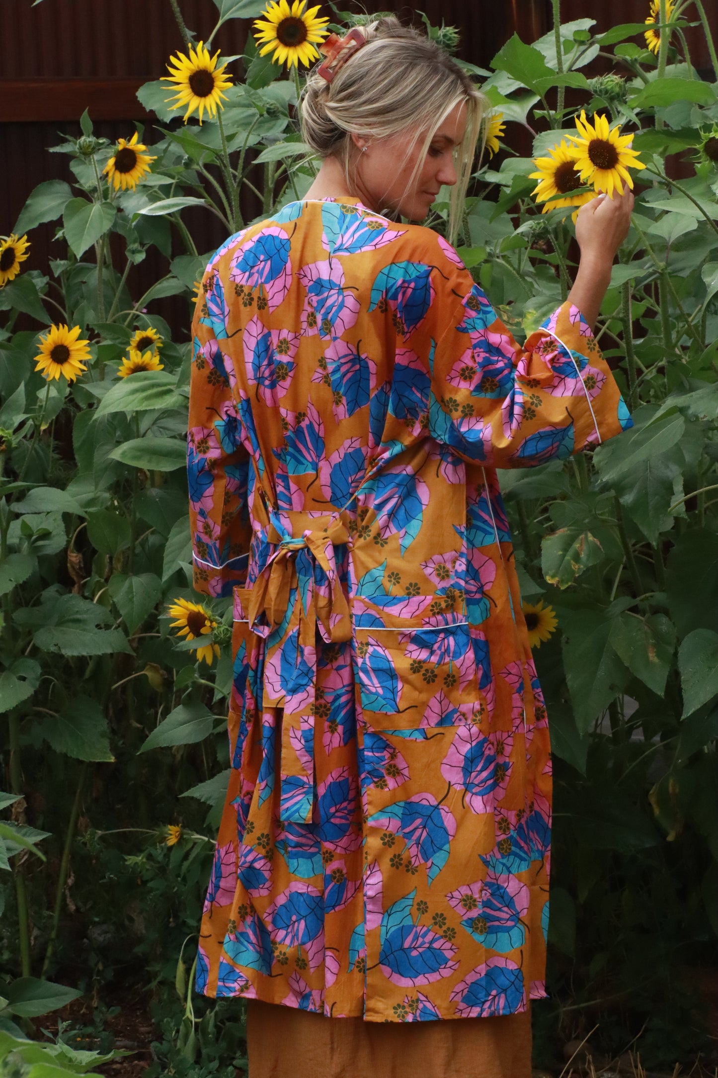 Colorful Block Print Kimono