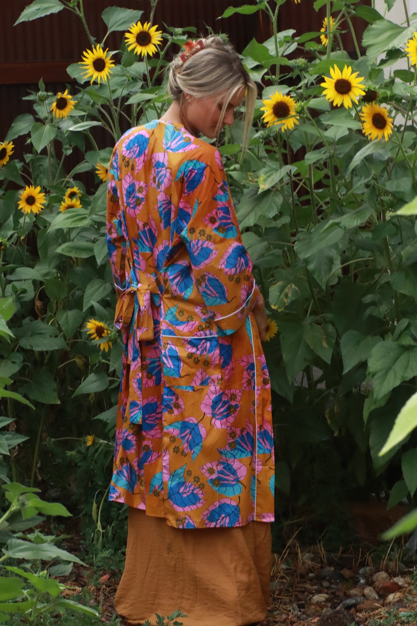 Colorful Block Print Kimono