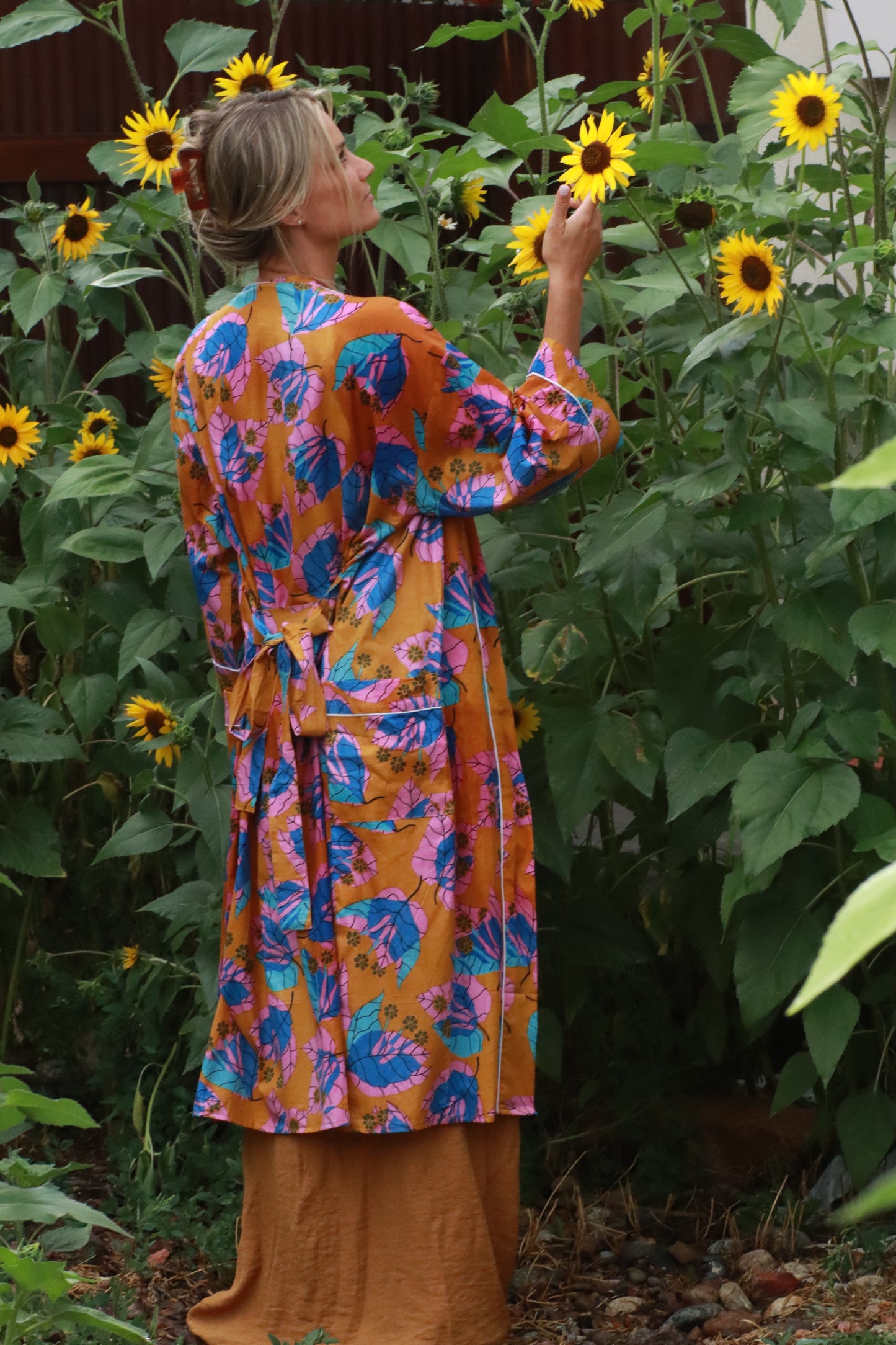 Colorful Block Print Kimono