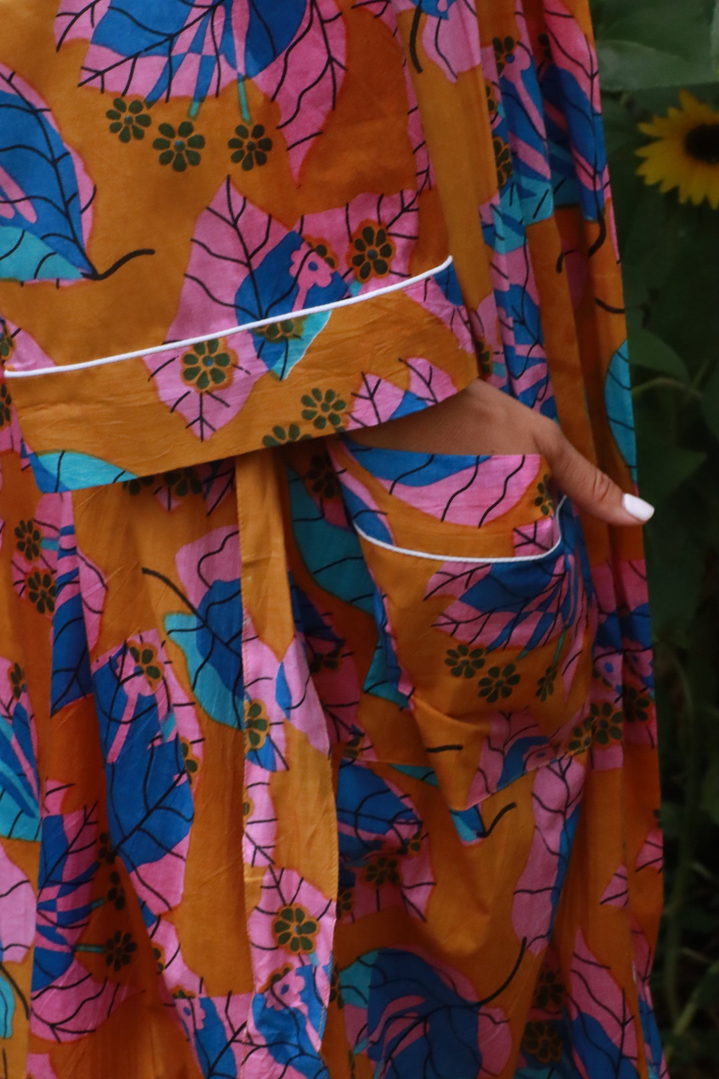 Colorful Block Print Kimono