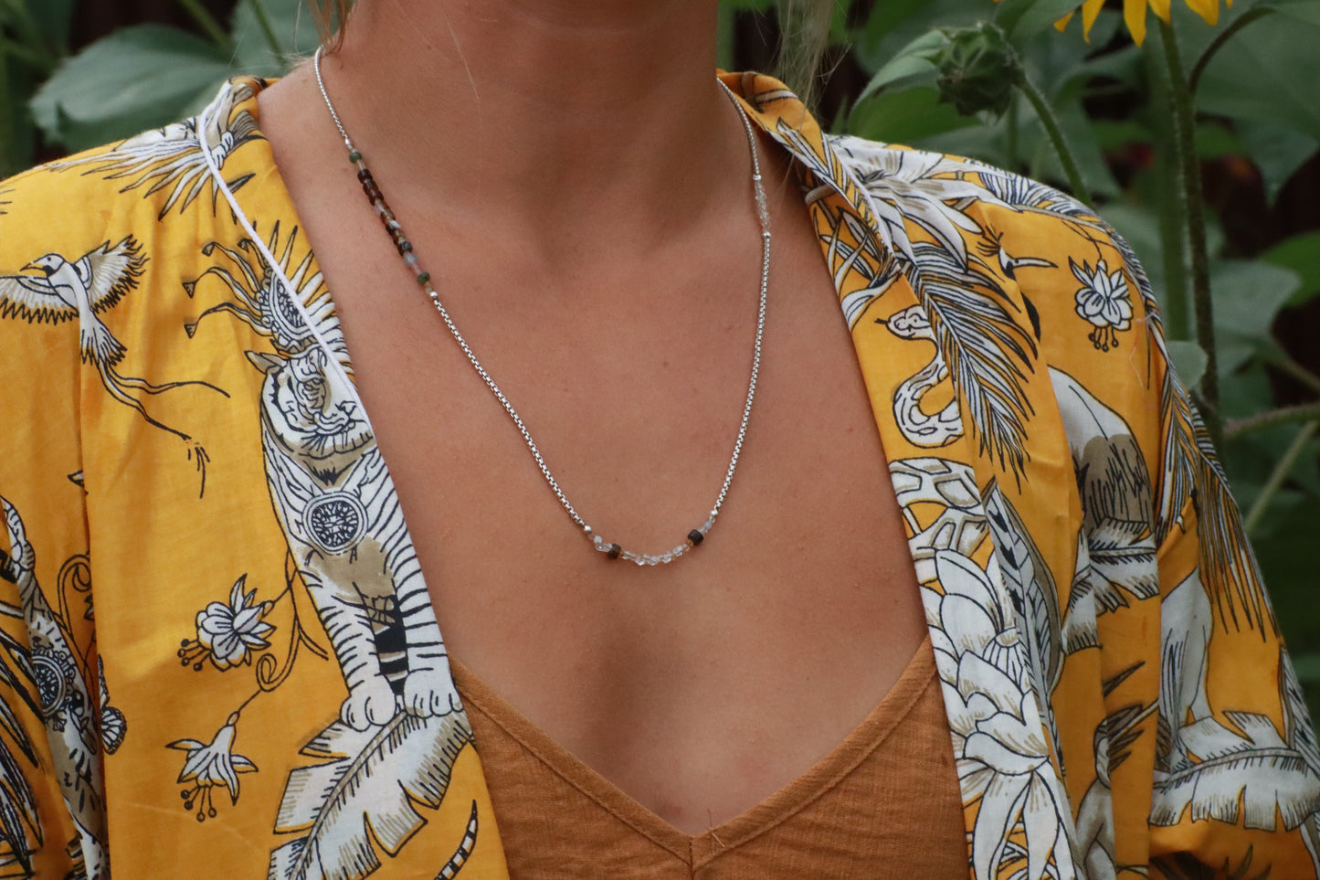 Yellow Block Print Kimono