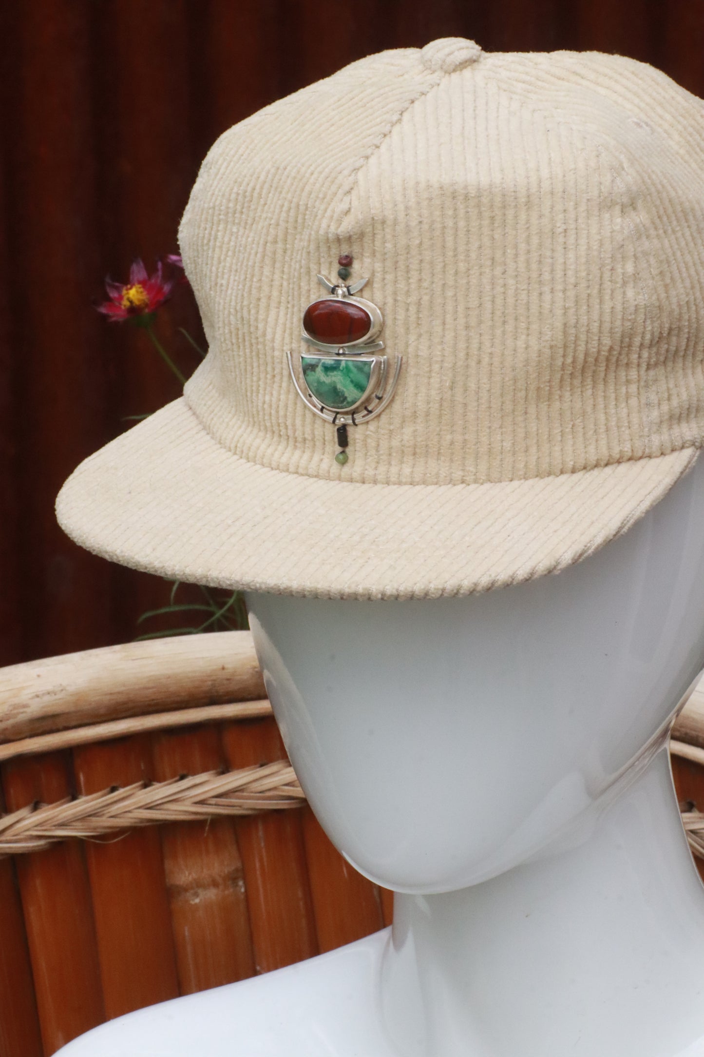 Cream Corduroy Hat
