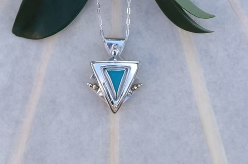 Peruvian Opal Mandala Amulet