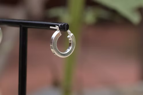 Square Huggie Hoop