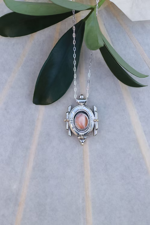 Mexican Opal Mandala Amulet